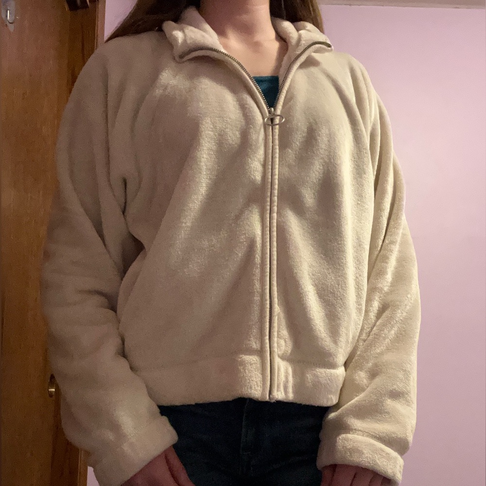 Fuzzy Hollister Zip-up
